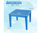 Giantex Square Kids Table Toddler Activity Play Study Desk Indoor & Outdoor Children Furniture for Boys & Girls Blue