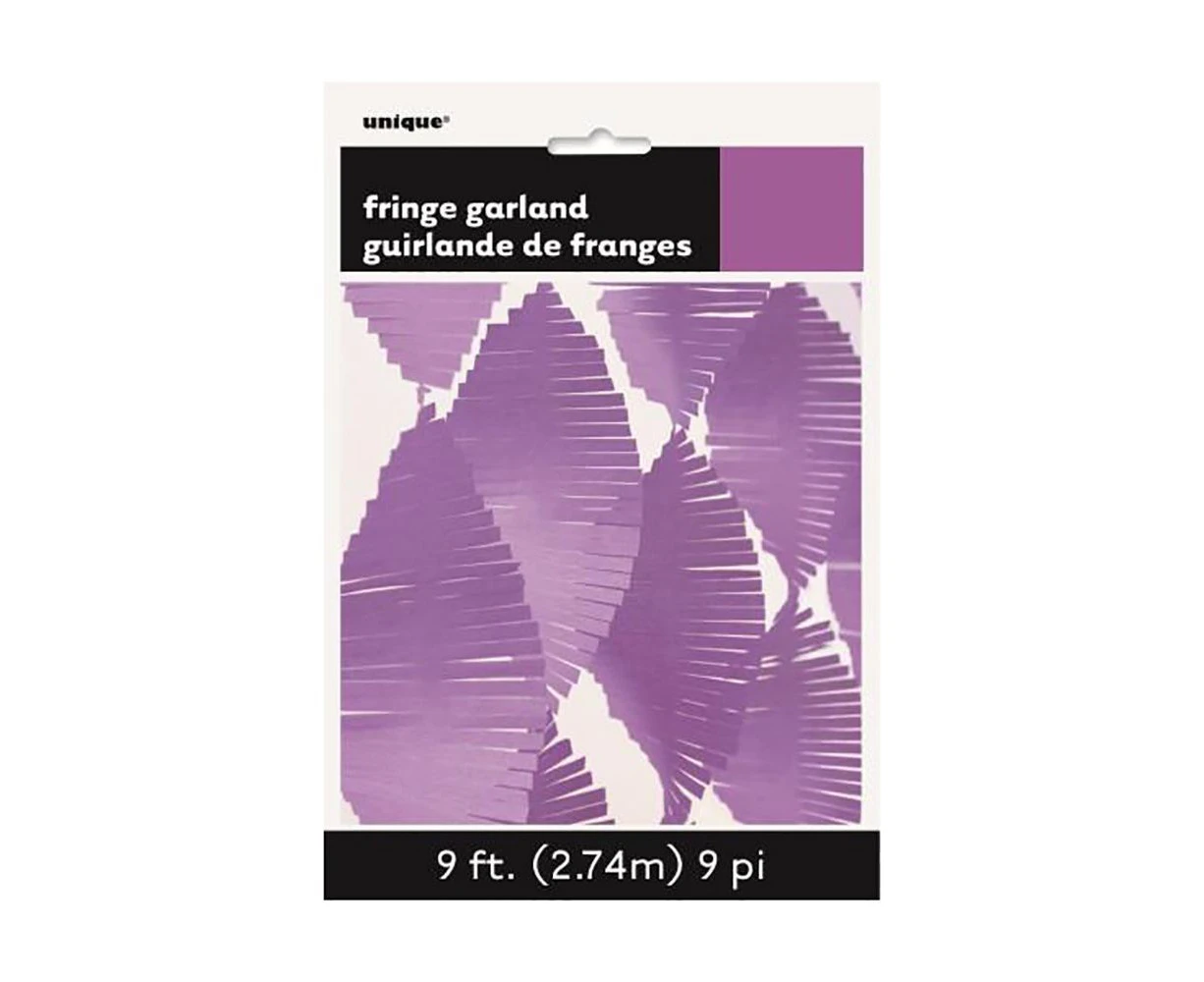 Fringe Garland 9' - Pretty Purple