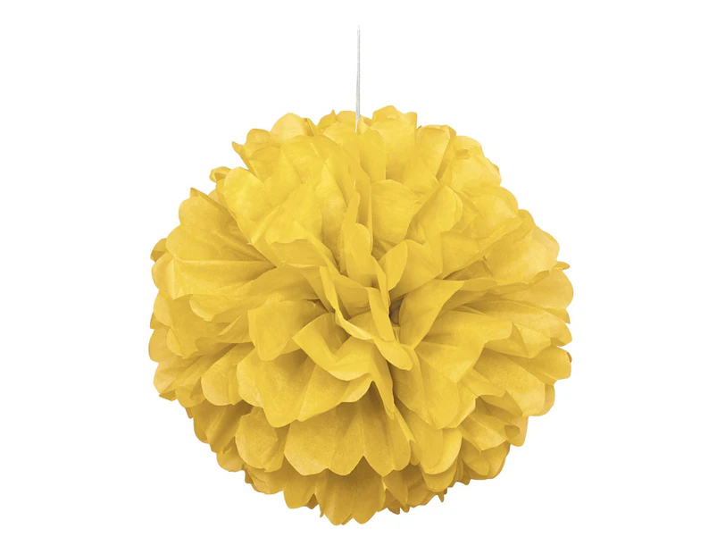 40cm Tissue Paper Puff Ball Yellow