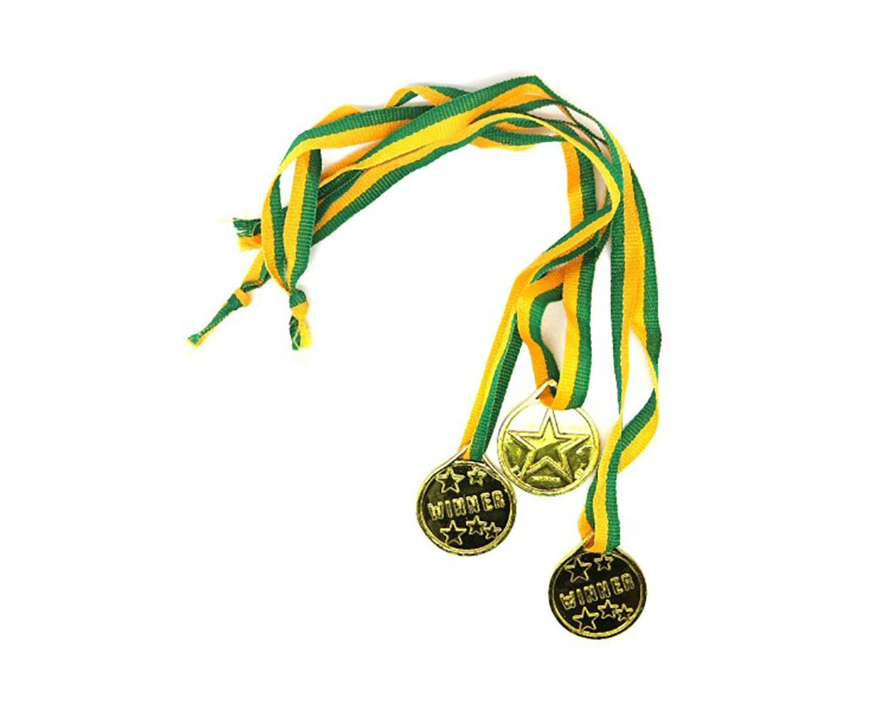 Plastic Gold Winner Medals (Bulk Pack of 100)