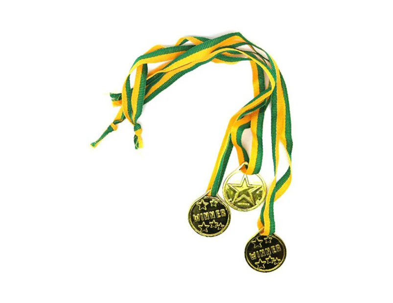 Plastic Gold Winner Medals (Bulk Pack of 100)