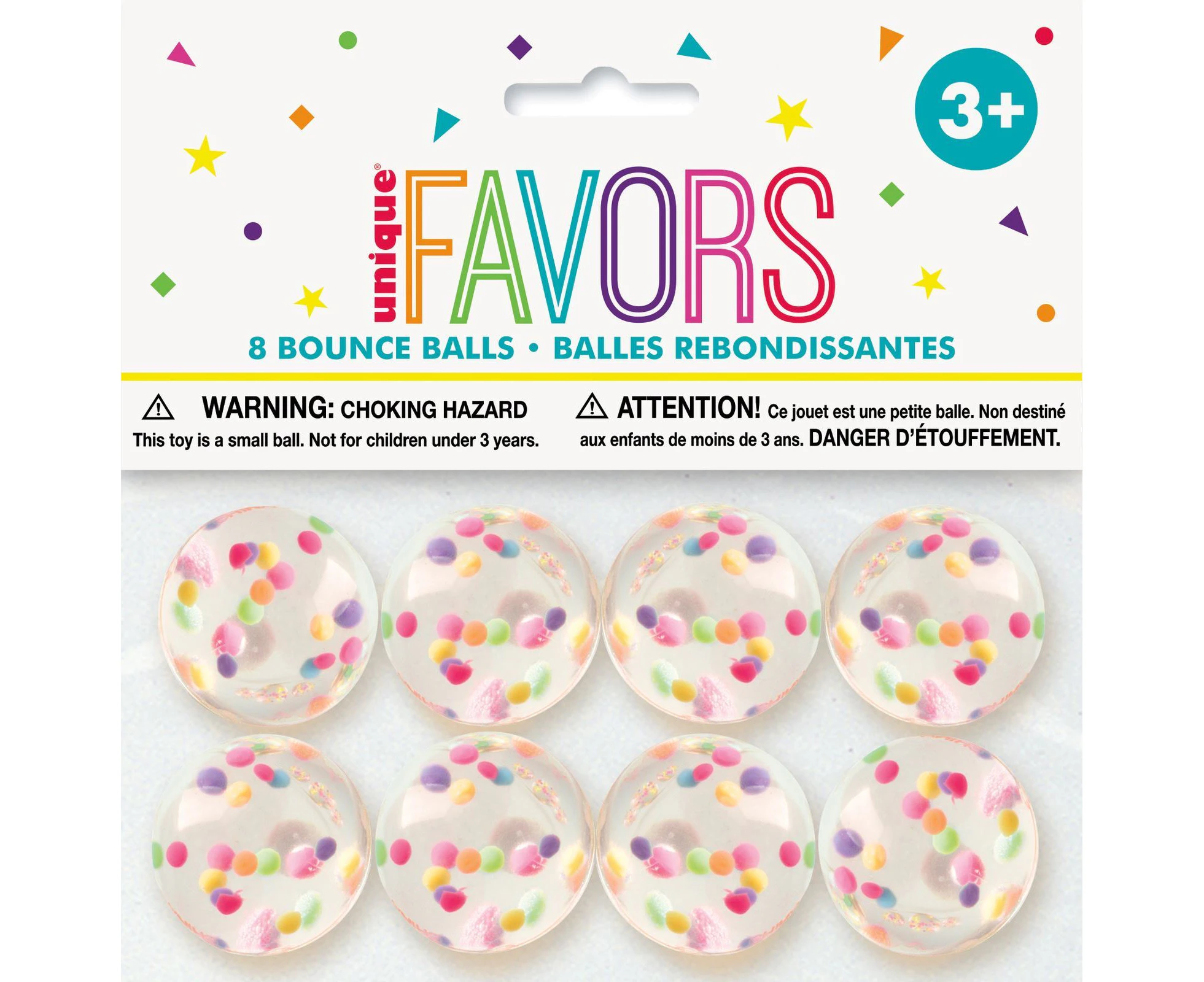 Confetti Bounce Balls (Pack of 8)