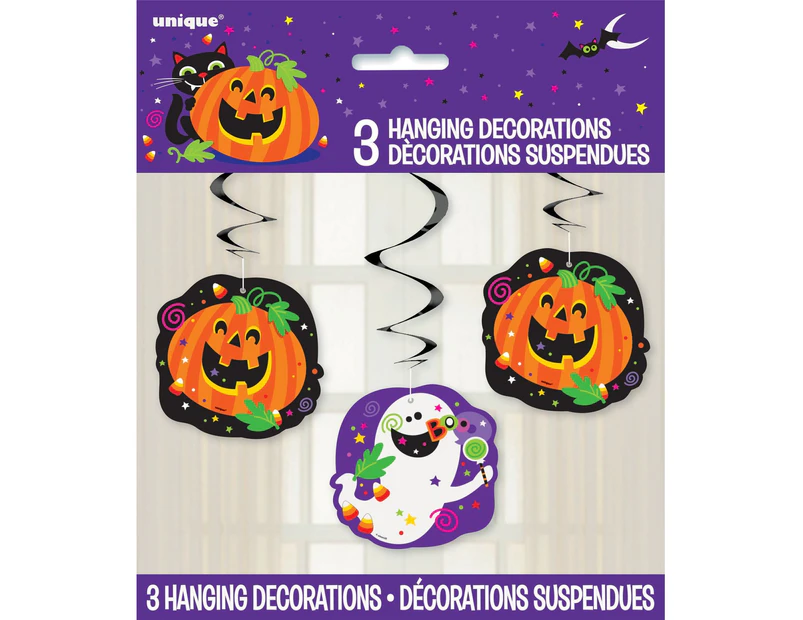 Pumpkin Pals Hanging Swirl Decorations 3 Pack