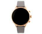 Fossil 42mm Gen 6 Leather/Silicone Smart Watch - Rose Gold/Grey