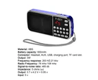 Bluebird Y-501 FM Radio Digital Support TF Card USB AUX Portable LED Flashlight Audio Music Player Speaker for Mobile Phone-Blue