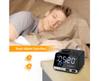 Bluetooth 4.2 Radio Alarm Clock Speaker With 2 USB Ports LED Digital Alarm Clock Home Decration Snooze Table Clock