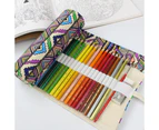 36 Slots Canvas Pencil Wrap Roll Up Case Holder Big Capacity Pen Pouch