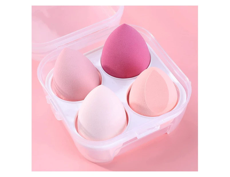 4Pcs Makeup Sponge Powder Puff Dry And Wet Combined Beauty Cosmetic Ball Foundation Bevel Cut Makeup Tools Cosmetic Products