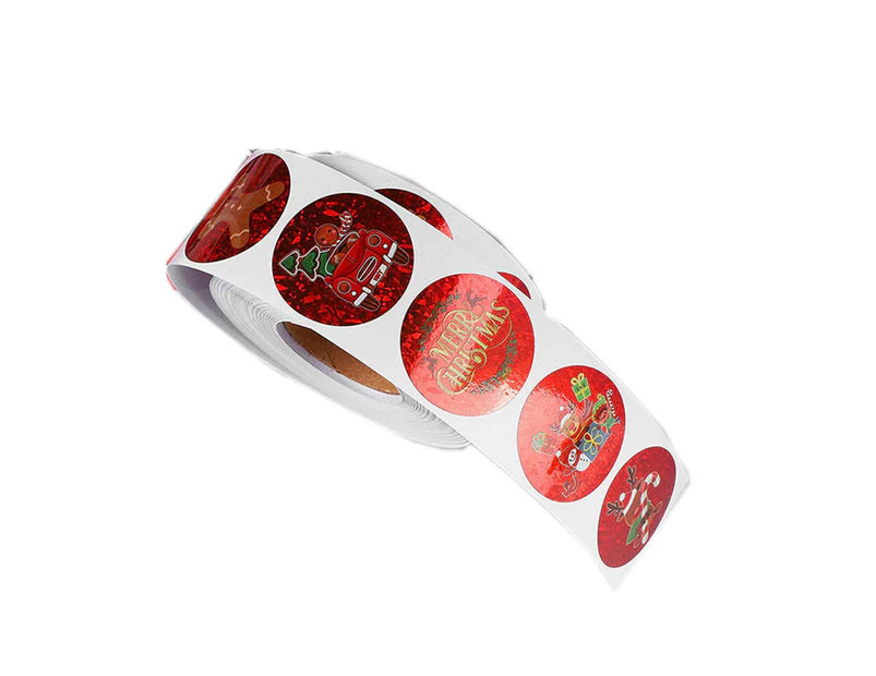 500PCS/roll Merry Christmas Label Stickers Red Christmas Stickers Package Sealing Labels For Seals Gift Package Decoration