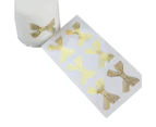 Cute Golden Big Bow Gold 4.5*3CM Handmade Adhesive Cake Sweet Candy Packaging Sealing Label Sticker Gift Stationery