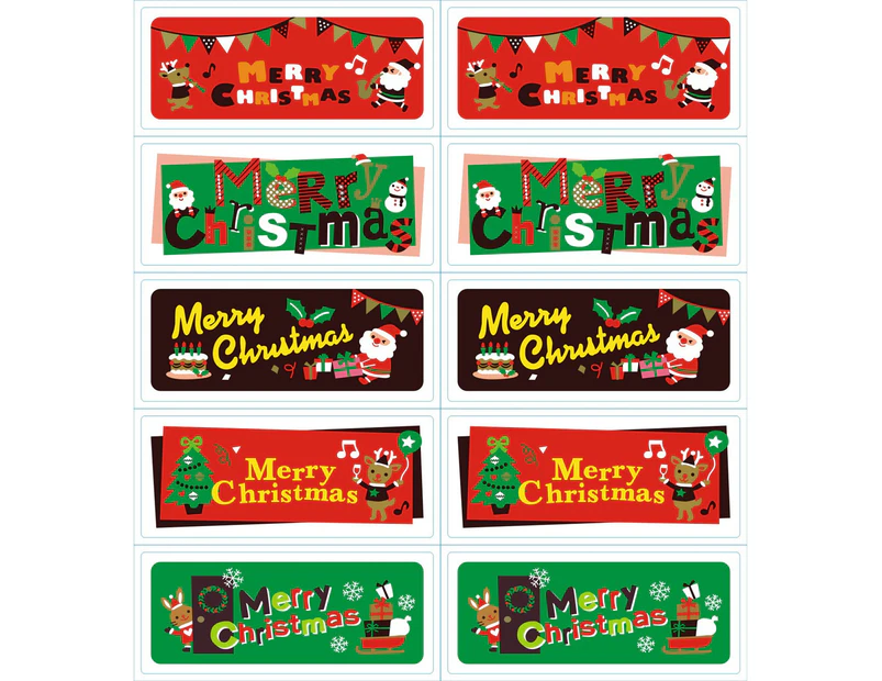 53sheets Merry Christmas package Seal Sticker Christmas Tree Gift Label Sticker Scrapbooking For Christmas Sealing Stickers