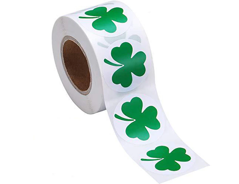 1 inch Clover Stickers Tags Saint Patrick's Day Shamrock Stickers for Home Decoration Daily Necessities Green Lucky Seal Labels