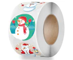 500Pcs/Roll Sticker for Kids Merry Christomas Stickers Kawaii Snowman Cartoon Cute Pattern Gift Seal Labels Teacher Reward