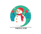 500Pcs/Roll Sticker for Kids Merry Christomas Stickers Kawaii Snowman Cartoon Cute Pattern Gift Seal Labels Teacher Reward