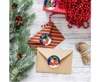 500 Pcs/roll Merry Christmas Stickers Roll 1.5 Inch Santa Claus Seal Labels Stickers for Christmas Theme Gift Packaging Decor Sticker
