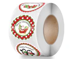 500Pcs/Roll Christmas Decoration Label Christmas Tree Sealing Sticker 8 Styles Cartoon Printed Sticker