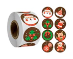 25mm Merry Christmas DIY Handmade Sticker Package Thank You Label Sealing Stickers Party Festive Decor Supplilies Children Adult
