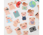 50Pcs/pack Cute Travel Bear Stickers Scrapbooking Decorative Sticker Korean DIY Diary Album Stick Label Kawaii Stationery
