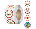 500 Pcs/roll Christmas Gift Decor Stickers 1 Inch Kids Toy Gift Christmas New Year Decor Sticker Labels Snowman Design Stickers
