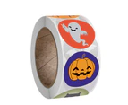 500pcs/roll Halloween Round Stickers Self Adhesive Label Paper Candy Bags Stickers Package Seal Gift Packaging Sealing Craft