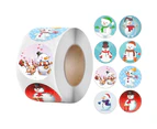 500pcs/roll Christmas Stickers 1 inch Thank you Love Design Diary Scrapbooking Stickers Party Gift Decorations Gift Sealing Labels