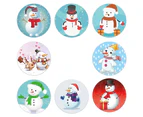 500pcs/roll Christmas Stickers 1 inch Thank you Love Design Diary Scrapbooking Stickers Party Gift Decorations Gift Sealing Labels