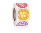 500pcs/roll Thank You for Supporting My Small Business Stickers 1'' Cute Round Floral Appreciation Labels for Shops Homemade Crafts
