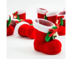10 pack Christmas candy red boots, hanging pendant decoration gift bag Christmas decorations party supplies