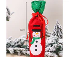 4Pcs Christmas Decorations Red Wine Set Christmas Wine Bottle Bag Embroidery Champagne Gift Bag Sequins Home Table Decoration Gifts