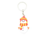 12PCS New Creative PVC Silicone Christmas Key Ring Keychain Small Gift Bag Car Key Pendant Snowman 1