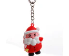 15PCS  New Creative PVC Silicone Christmas Key Ring Keychain Small Gift Bag Car Key Pendant Santa Claus