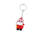 15PCS  New Creative PVC Silicone Christmas Key Ring Keychain Small Gift Bag Car Key Pendant Santa Claus