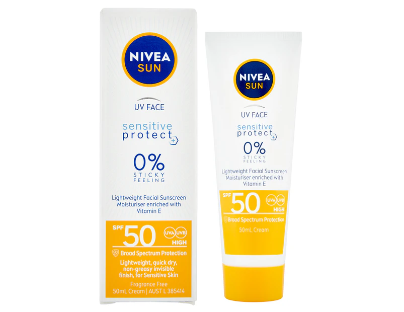 Nivea Sun UV Face Sensitive Protect Sunscreen SPF50 50mL