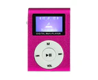 Bluebird Mini MP3 Player LCD Screen Support TF Card Metal Clip USB Sports Music Walkman for Running-Pink