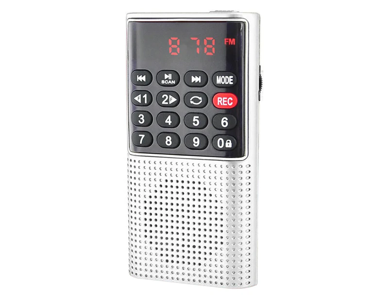Bluebird L-328 FM Radio Multifunctional Rechargeable Portable USB TF MP3 Player Handheld Speaker for Outdoor-White