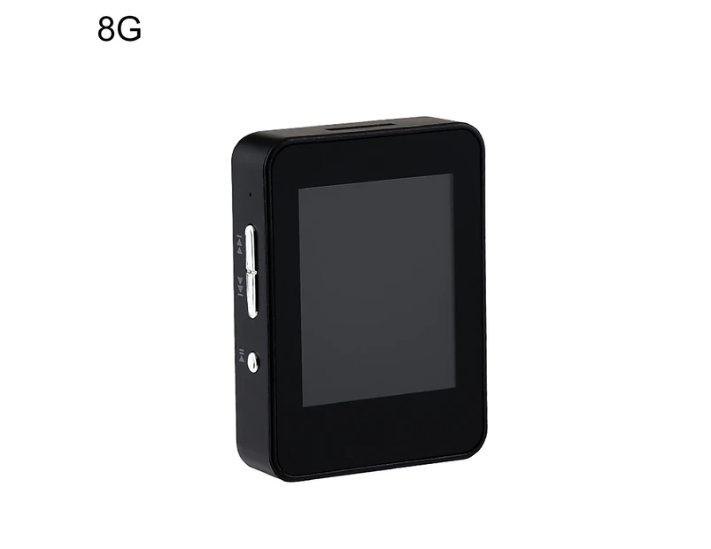 Bluebird T7 MP3 Player Large Memory Multifunctional High Clarity Mini Sports Audio Player for Outdoor-Black 8G