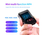 Bluebird T7 MP3 Player Large Memory Multifunctional High Clarity Mini Sports Audio Player for Outdoor-Black 4G