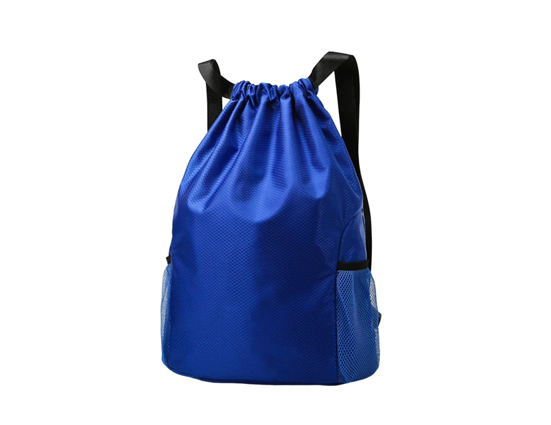 Outdoor Backpack Drawstring Closure Packable High Capacity Strong Load Bearing Tear-resistant Large Store Space Splash Proof Bundle Rop-Blue