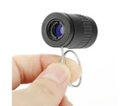 Fulllucky 2.5x17.5mm Mini Telescope Pocket Monocular High Clarity Lens with Knuckle Finger Ring-Khaki