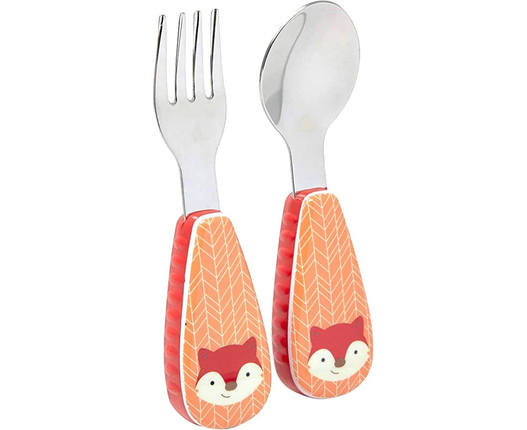 Zootensil Fork & Spoon Set (Fox) - 1.25x4.75 Inch