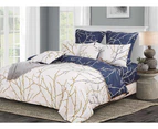 Fabric Fantastic TREE Reversible Blue&Beige Duvet/Doona/Quilt Cover Set Queen/King/Super Size Bed