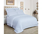 Fabric Fantastic 1000TC Ultra Soft Striped Duvet/Doona/Quilt Cover Set Queen/King/Super King Size-White