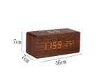 Wireless charging wooden electronic alarm clock