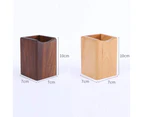 Wooden Pen Box Multiple-Use Desk Organizer Eco Natural Wood Storage Box (Black Walnut)