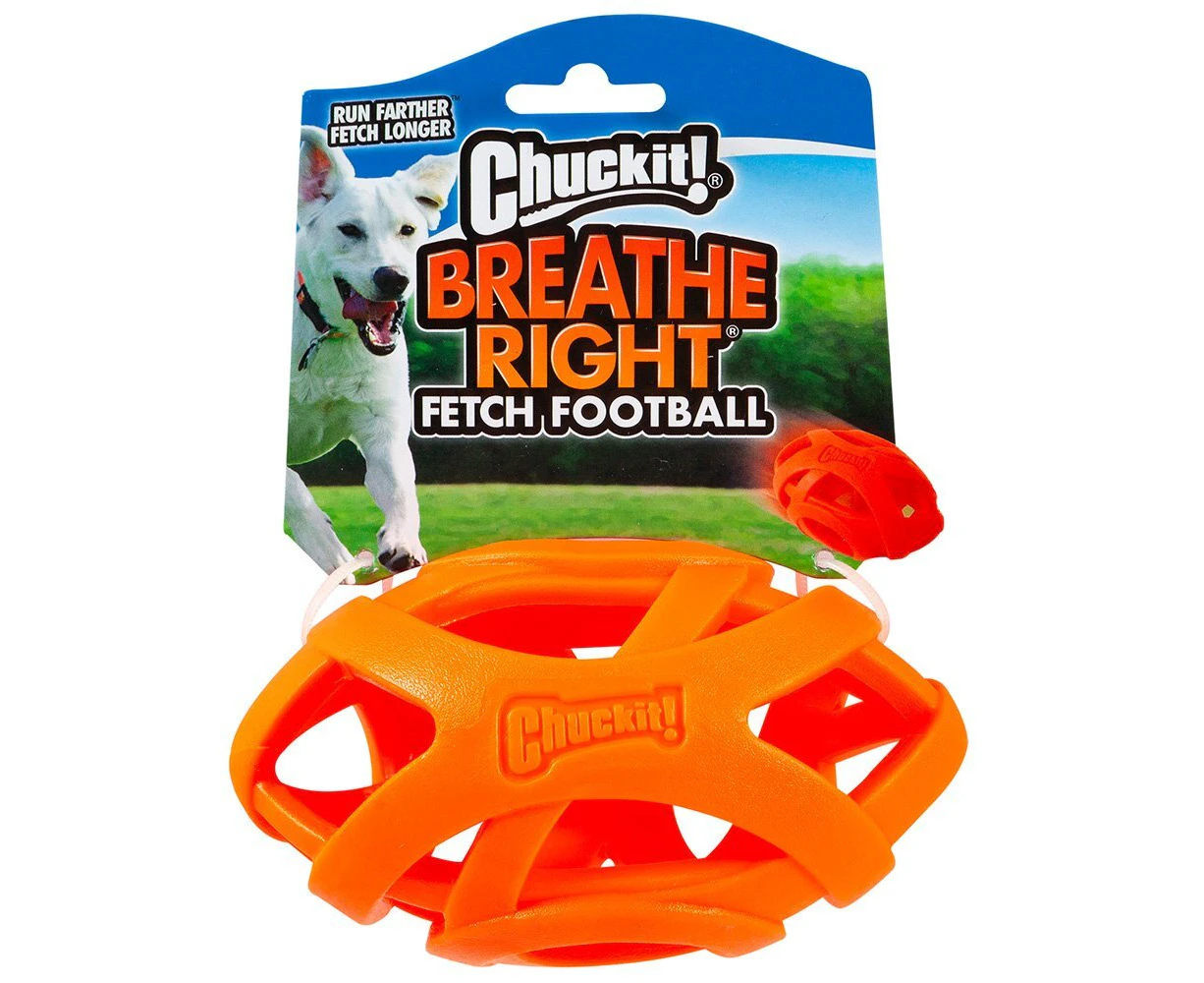 Chuckit Breathe Right Football Dog Toy 14 x 7.5cm