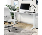 Oikiture 120cm Desk Board Adjustable Sit Stand Desk Top Computer Table White