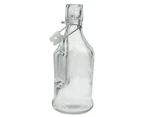 24 x SWING TOP CLIP GLASS BOTTLE w/ HANDLE 350mL Oil Vinegar Jars Brewing Bottle for Kombucha Kefir Vanilla Extract Beer Airtight Caps and Leak Proof