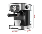 Advwin Espresso Coffee Machine Automatic Coffee Maker Milk Frother Steam making 15 Bar Pump Pressure