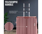 3pc Luggage Suitcase Trolley Set TSA Travel Carry On Bag Hard Case Lightweight J - Pink