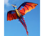 Outdoor Colorful 3D Dragon Flying Kite with 100m Tail Line Children Kids Toys-
